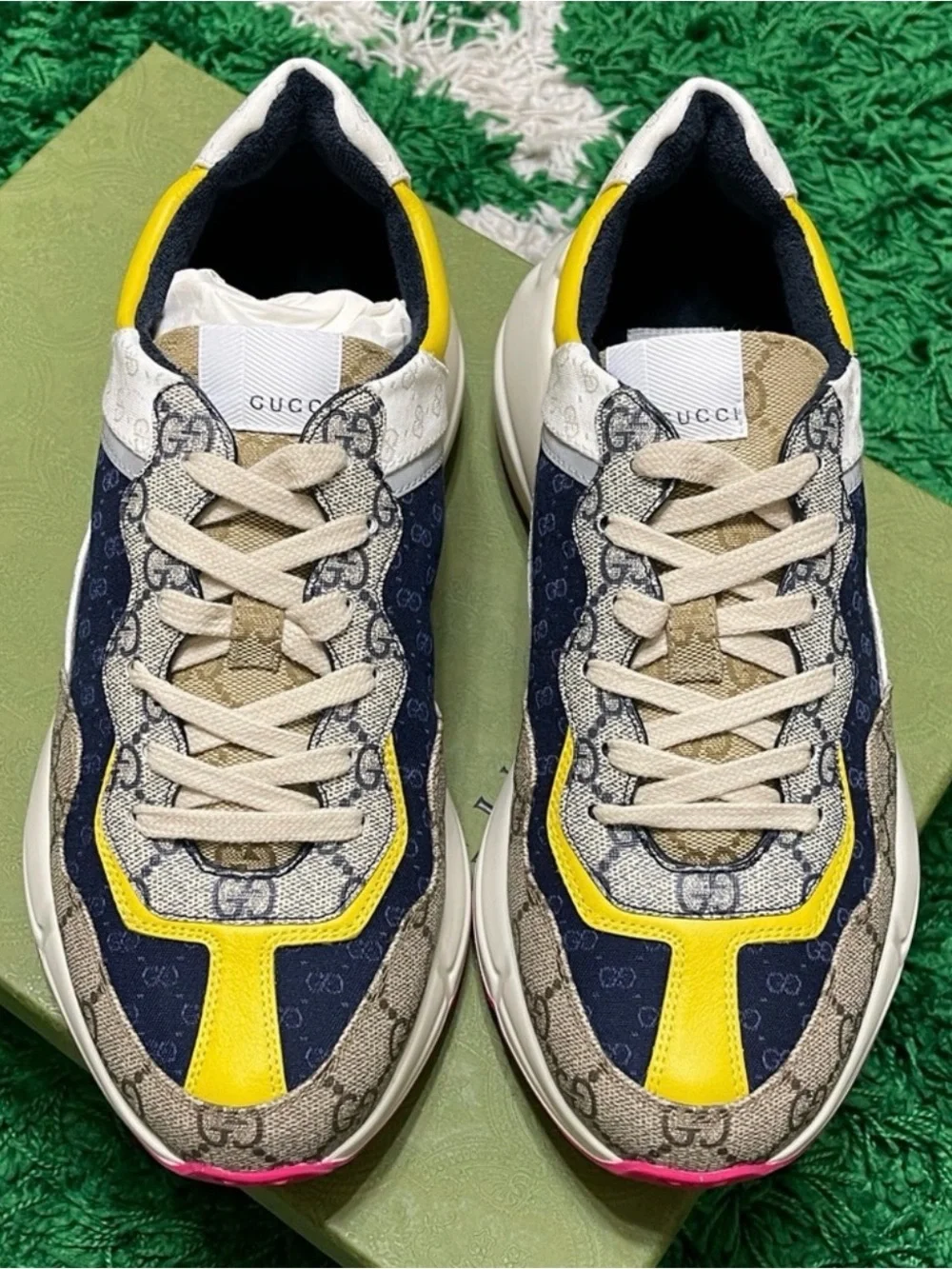 Gucci Multicolor GG Canvas & Leather Chunky Sneaker